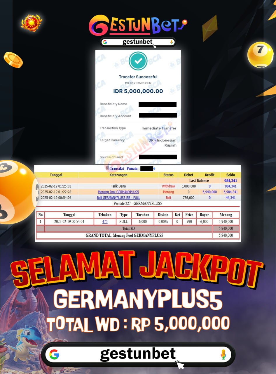 BUKTI JP GESTUNBET 19 FEBRUARI 2025