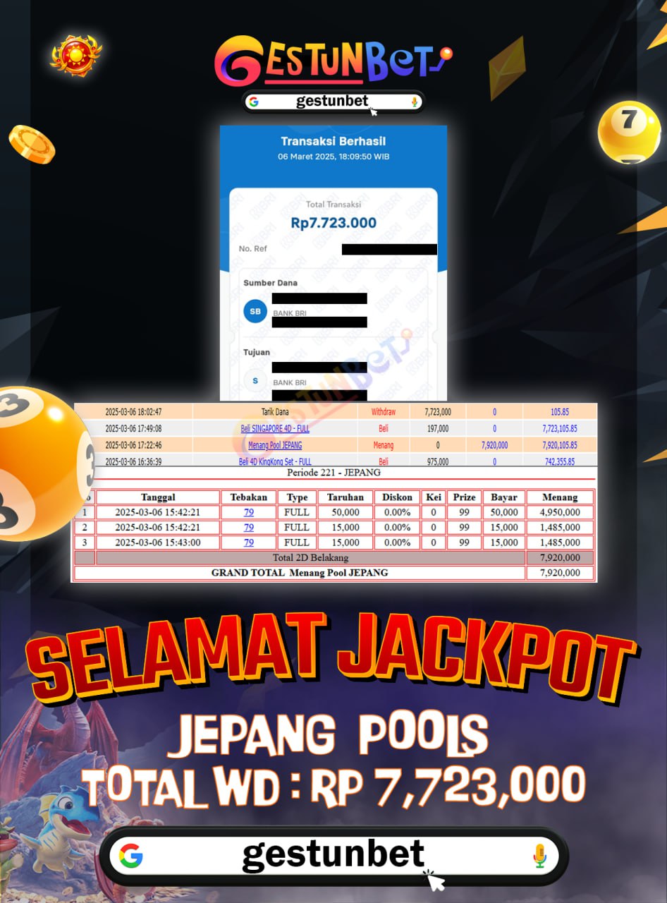 BUKTI JP GESTUNBET 06 MARET 2025