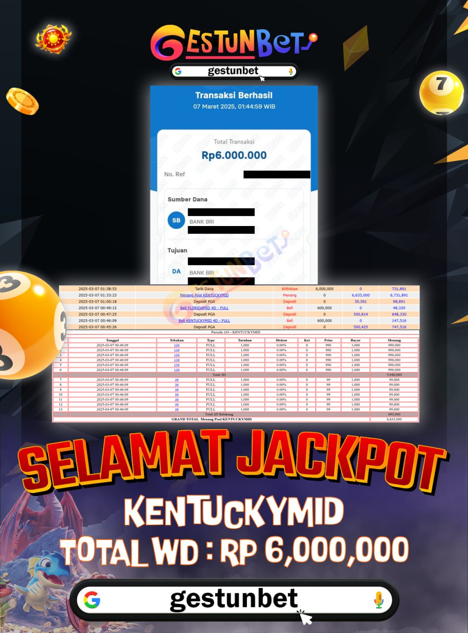 BUKTI JP GESTUNBET 07 MARET 2025