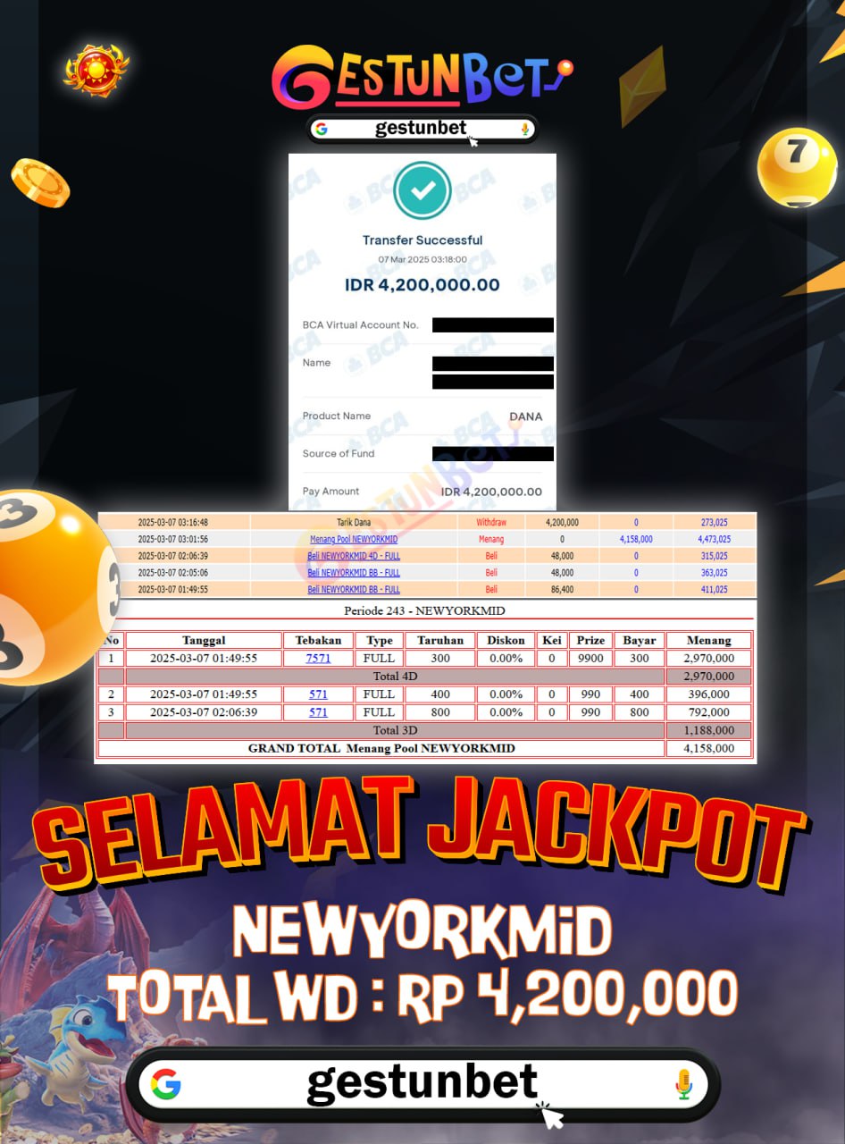 BUKTI JP GESTUNBET 07 MARET 2025