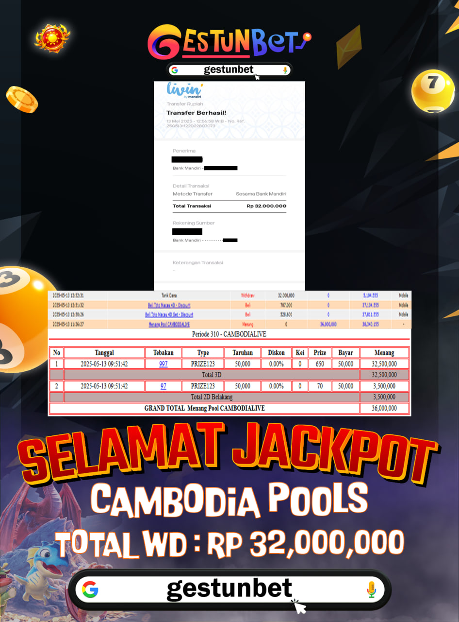 BUKTI JP GESTUNBET 13 MEI 2025
