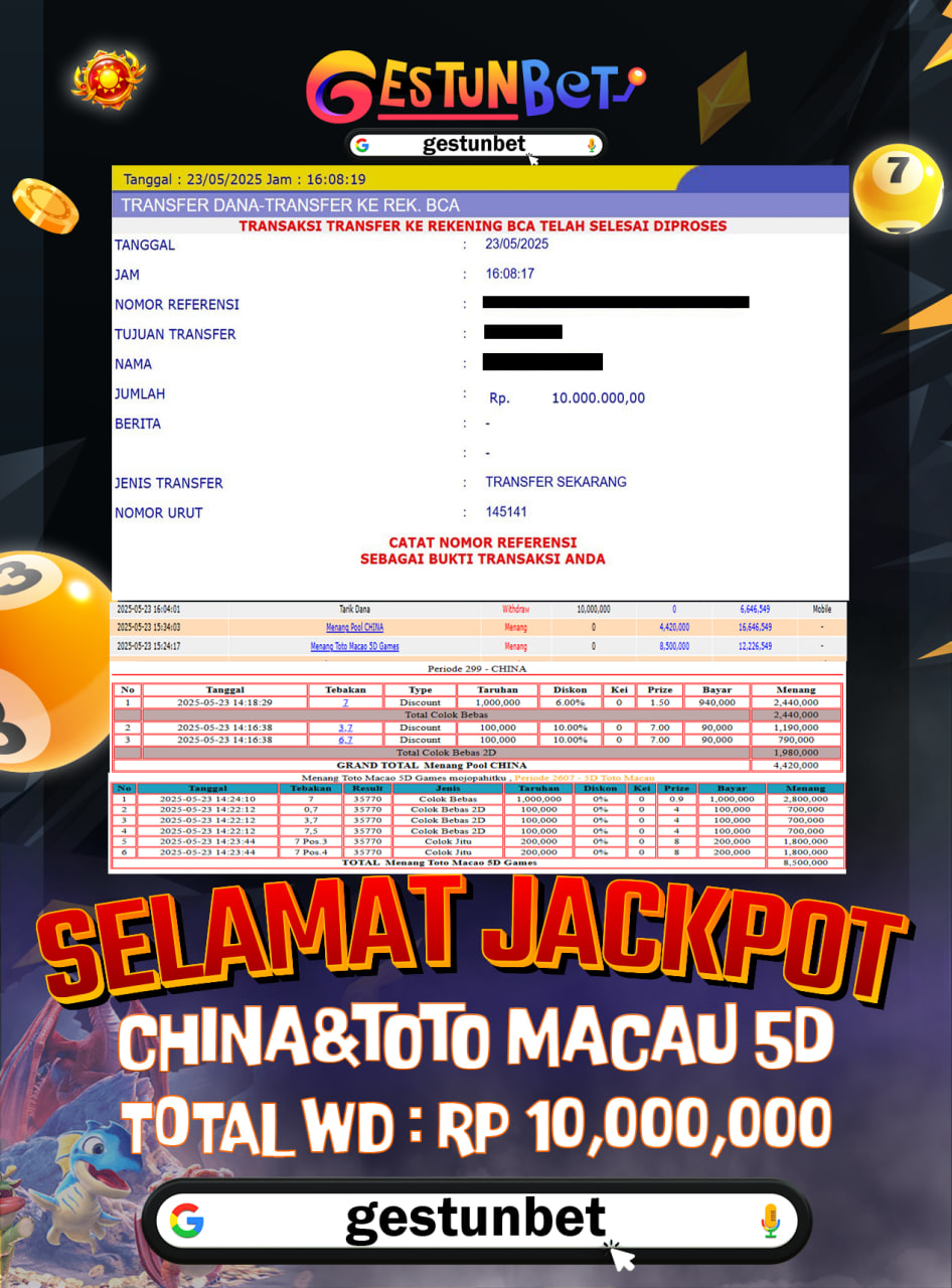 BUKTI JP GESTUNBET 23 MEI 2025